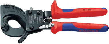 9531250 KNIPEX ráčnové nůžky na AL a CU kabely do průměru 32mm / 240mm2