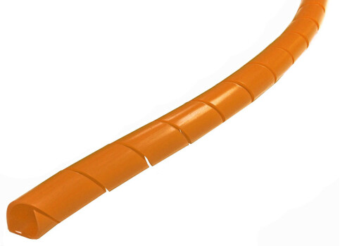 Svazkovací spirála pro průměr svazku 10-40mm, bezhalogenová, použití -50°C až +85°C, barva oranžová
