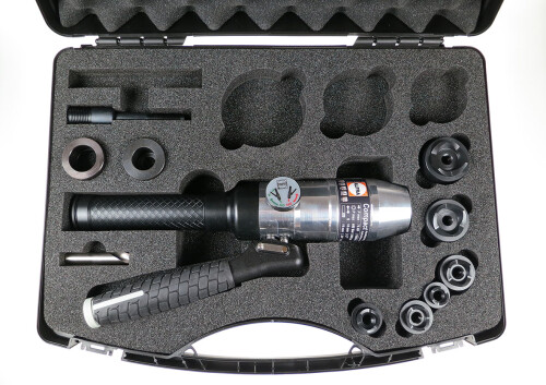 00000 ALFRA ruční hydraulický prostřihovací nástroj přímý, kufr s razníky Pg9-Pg21+30,5mm STANDARD